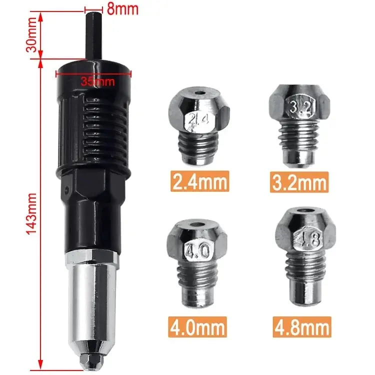 Professional Stapler Adapter Kit with 4 Different Nozzles