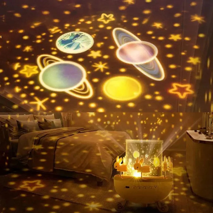 Projector night lamp with 12 motifs & Bluetooth – For magical light moments