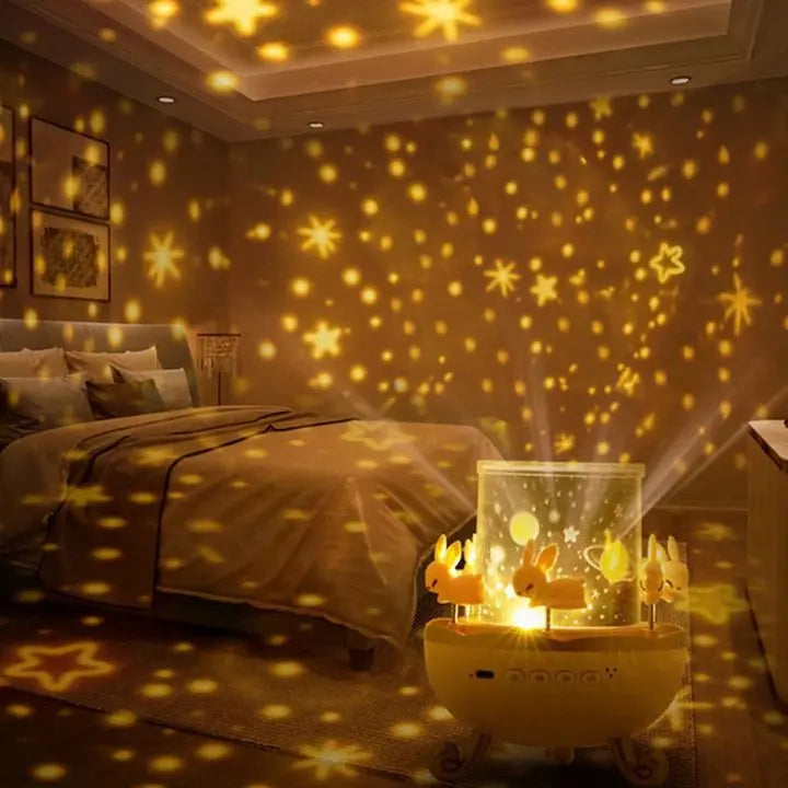 Projector night lamp with 12 motifs & Bluetooth – For magical light moments