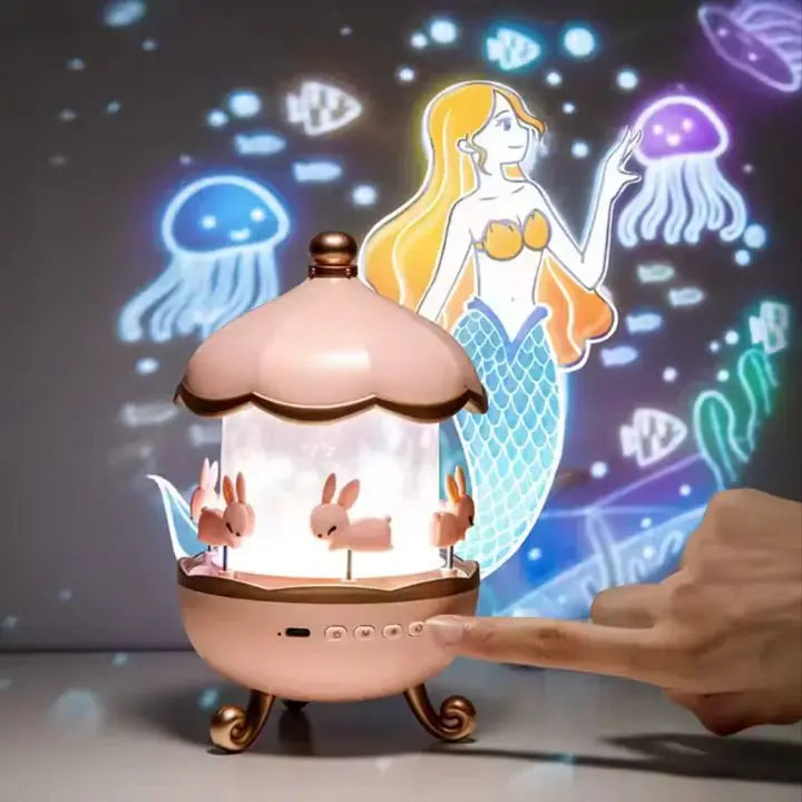 Projector night lamp with 12 motifs & Bluetooth – For magical light moments