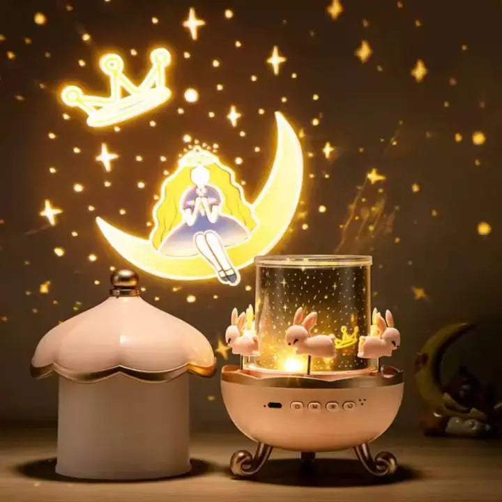 Projector night lamp with 12 motifs & Bluetooth – For magical light moments