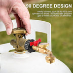 Propane injection shop adapter – Brass tank gauge with safety valve