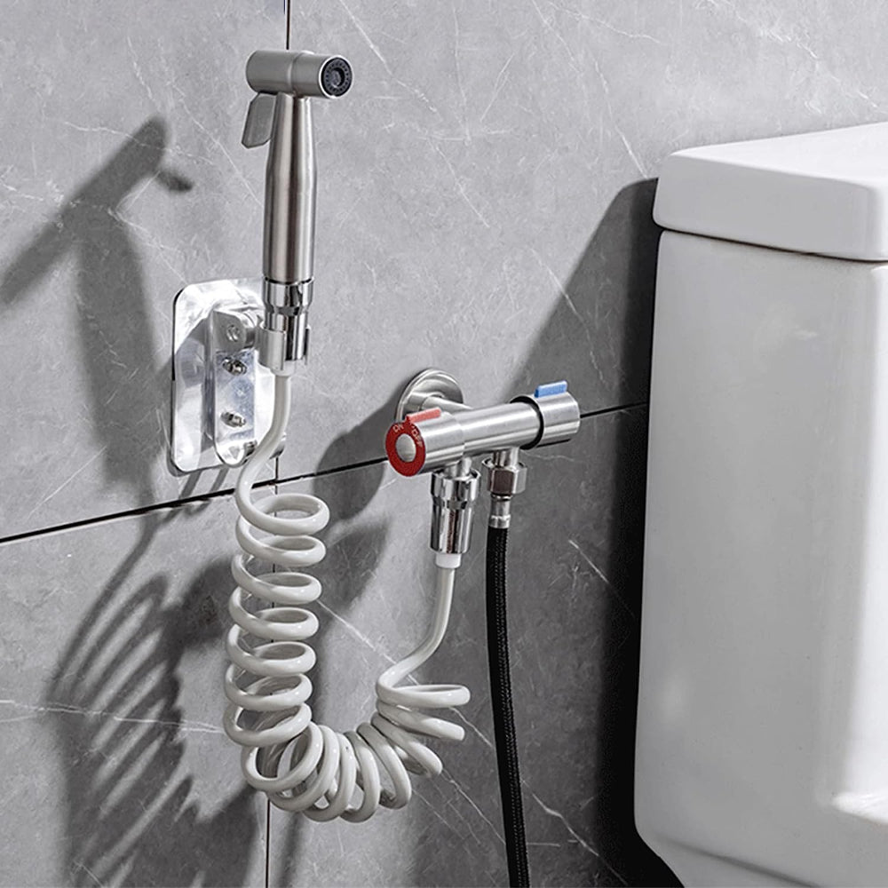 PureMist Handheld Bidet Sprayer with Adjustable Water Flow – Stainless Steel Hygiene Kit
