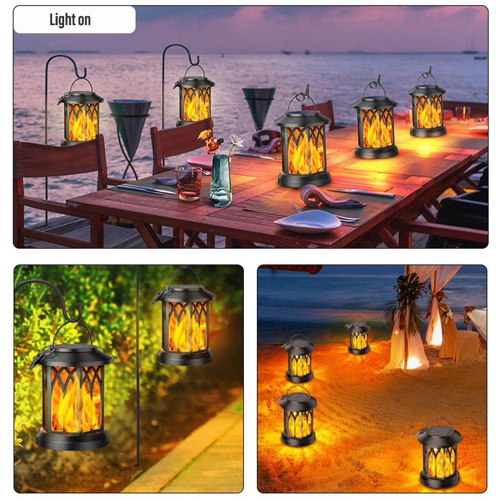 FlameGlow™ - Hanging Solar Flame Lantern (2-Pack)