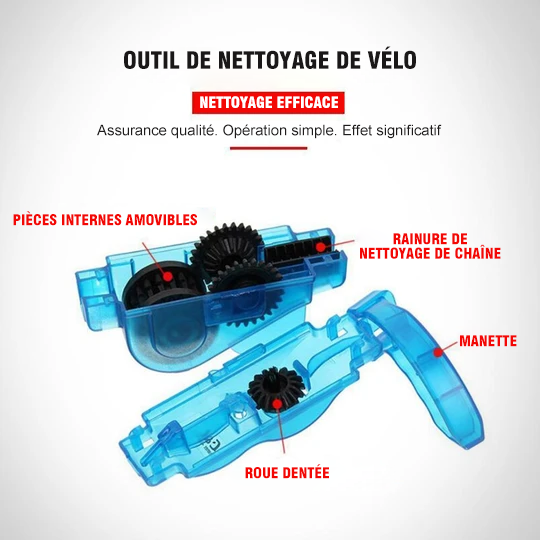 Tool for cleaning the bicycle chain