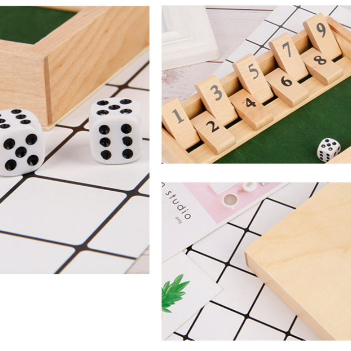 "Shut The Box" game – Fun table math game for adults and children