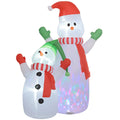 SnowGlow Inflatable Snow Family – 240 cm Christmas Decoration with LED Lighting and Fan