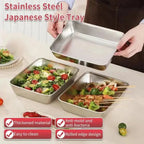 Square Stainless Steel Storage Plate with Lid for the Kitchen