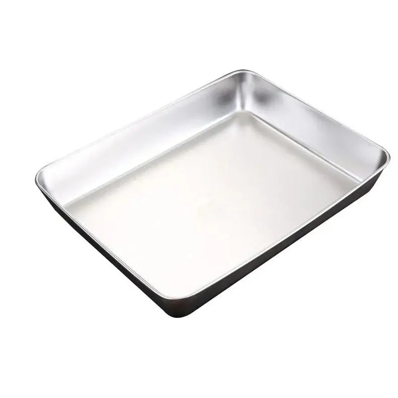 Square Stainless Steel Storage Plate with Lid for the Kitchen