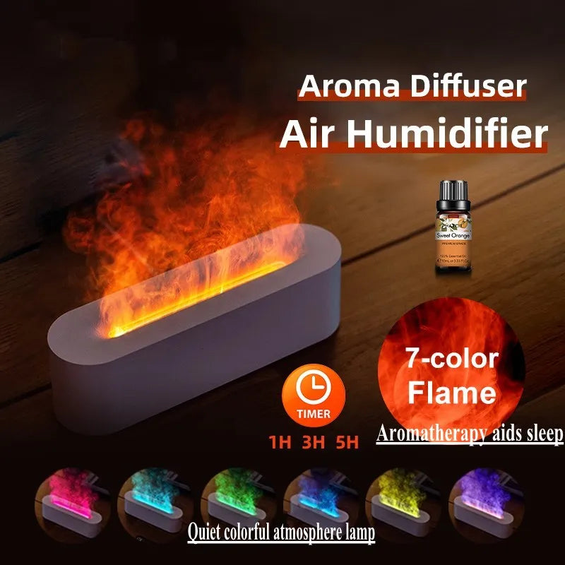 Flame Aroma Diffuser with 7 Colors | Air Humidifier