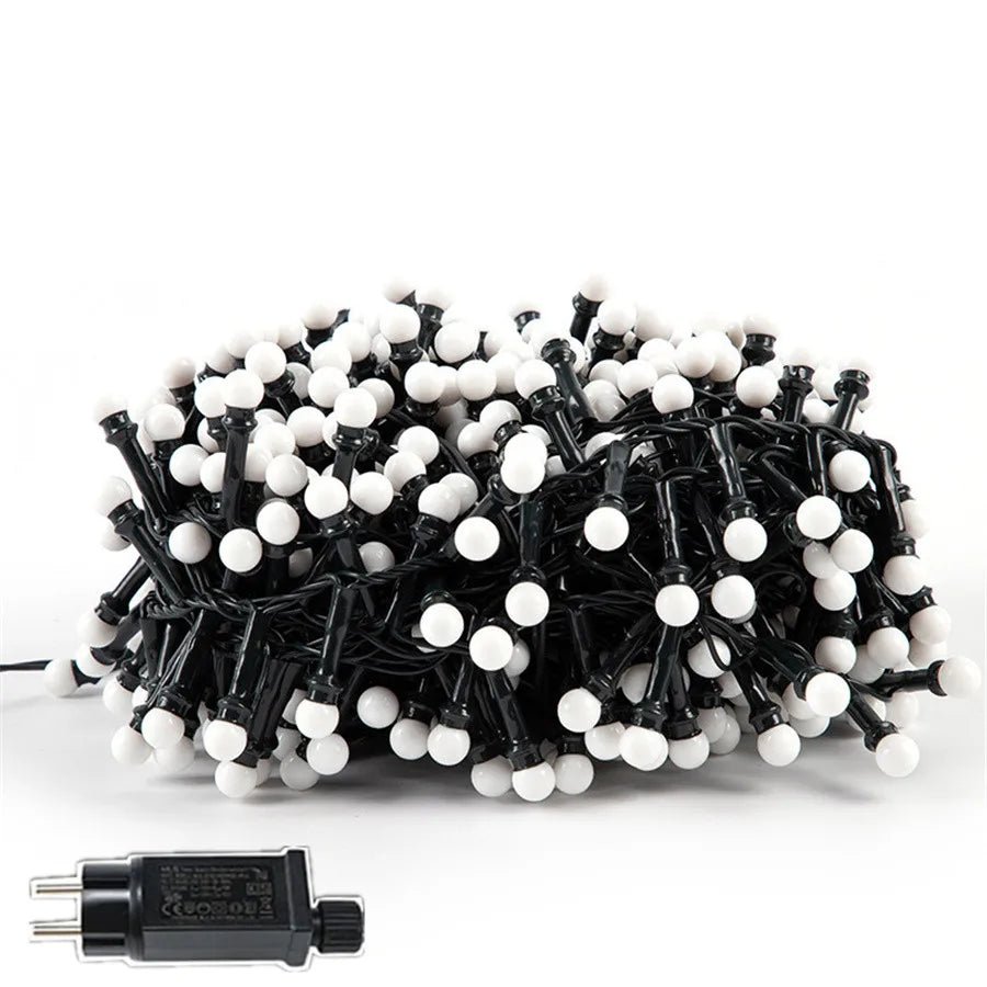 Waterproof LED string lights with 8 modes for outdoor and party decoration