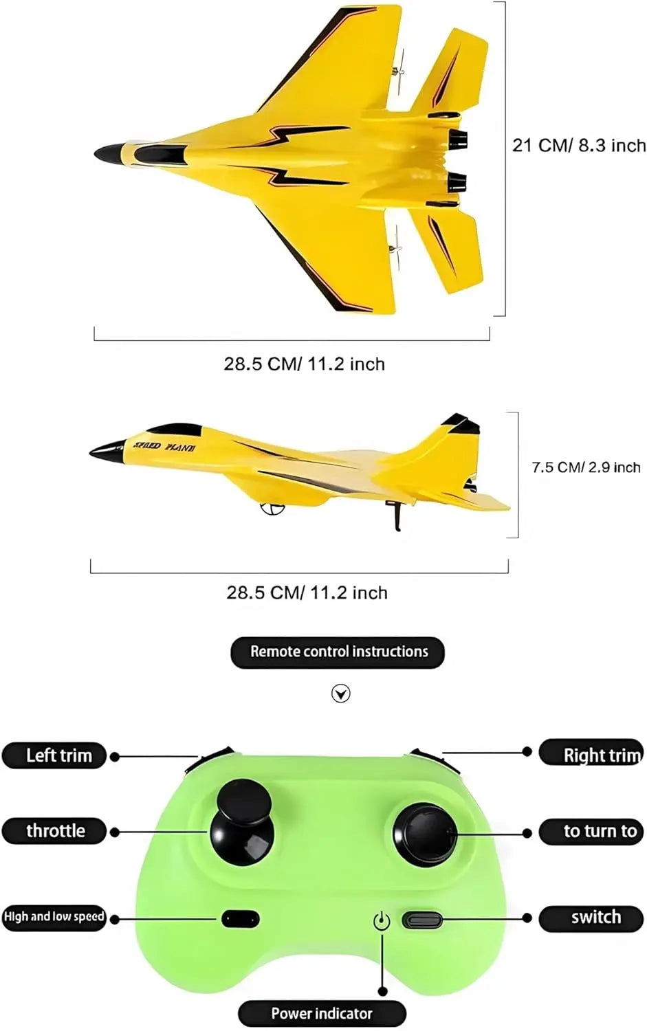 RC-Plane with Gyroscope – Child-friendly & perfect for outdoors