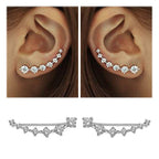 Glamour | Shiny Zircon 925 Sterling Silver Earring