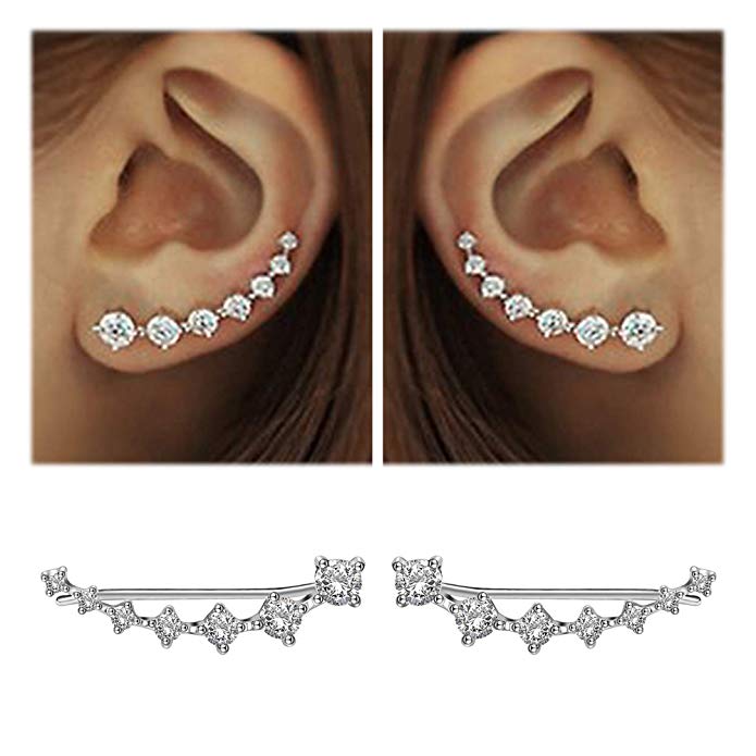 Glamour | Shiny Zircon 925 Sterling Silver Earring
