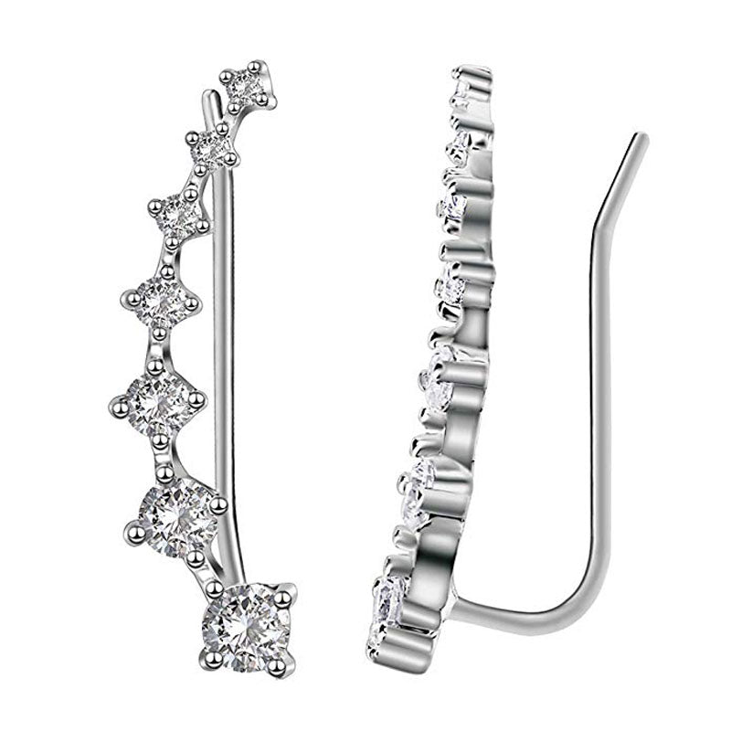 Glamour | Shiny Zircon 925 Sterling Silver Earring