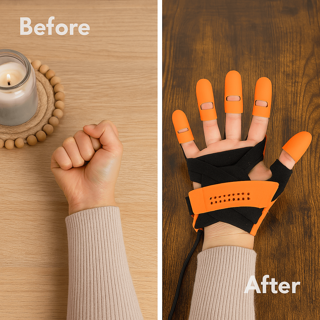 Automatic Hand Trainer Glove for Home Rehabilitation & Strength Building