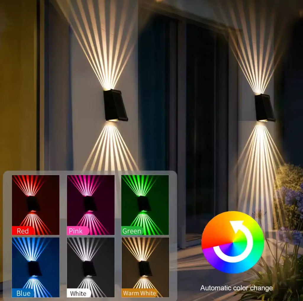 RGB Solar Wall Light – Four-Sided Ambient Lighting