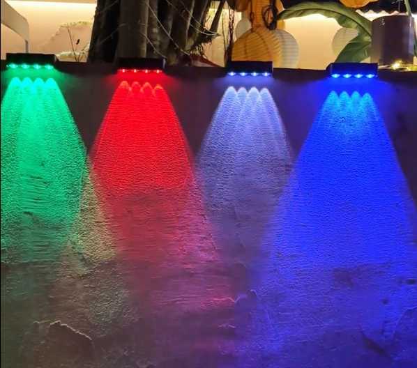 RGB Solar Wall Light – Four-Sided Ambient Lighting