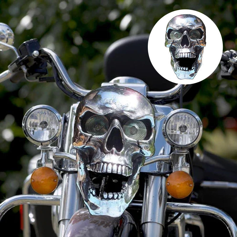 Energy-saving LED spotlight with retro skull design