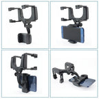 Rearview Mirror Phone Mount for Safe & Comfortable Driving