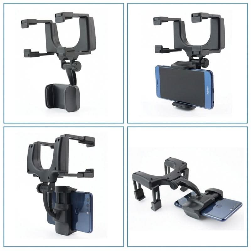 Rearview Mirror Phone Mount for Safe & Comfortable Driving
