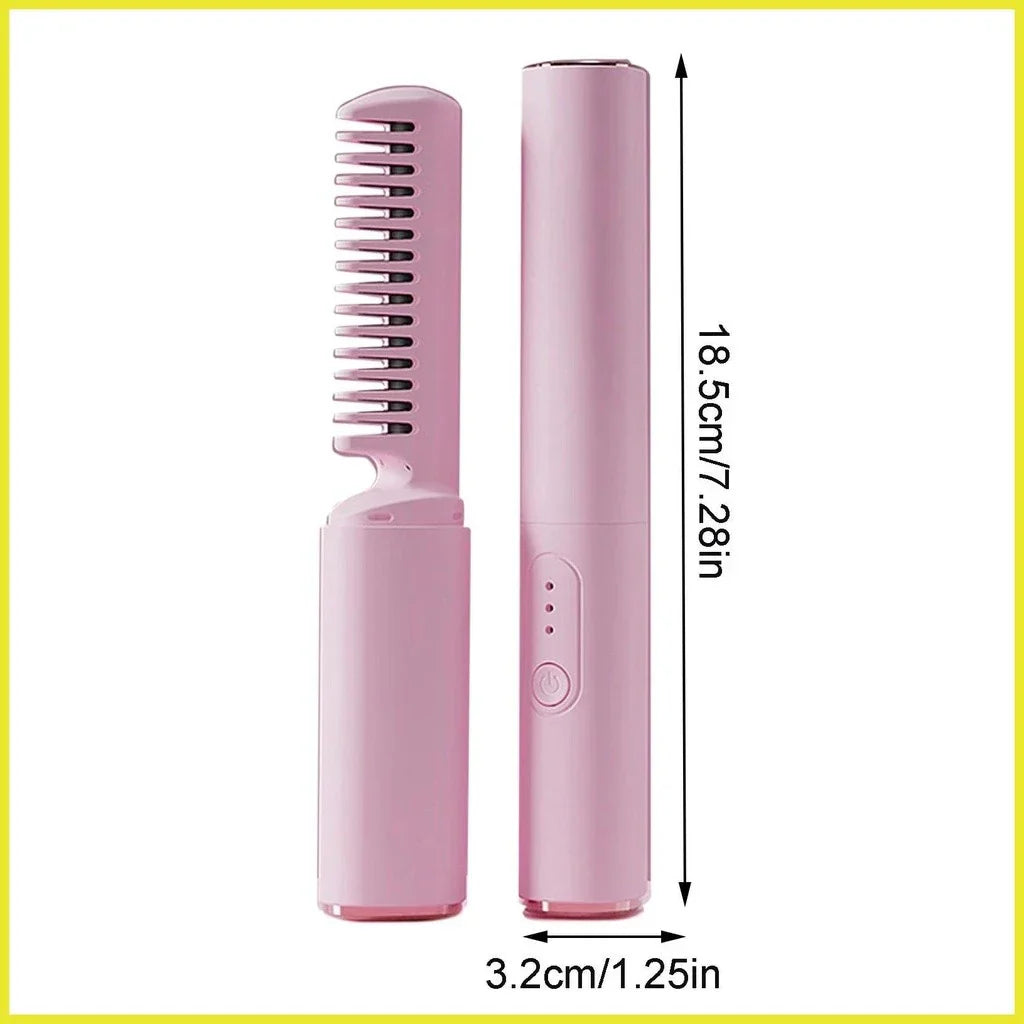 Glatzza Mini-Smoothing Brush — Silky smooth dream hair in 60 seconds that captivates all eyes!