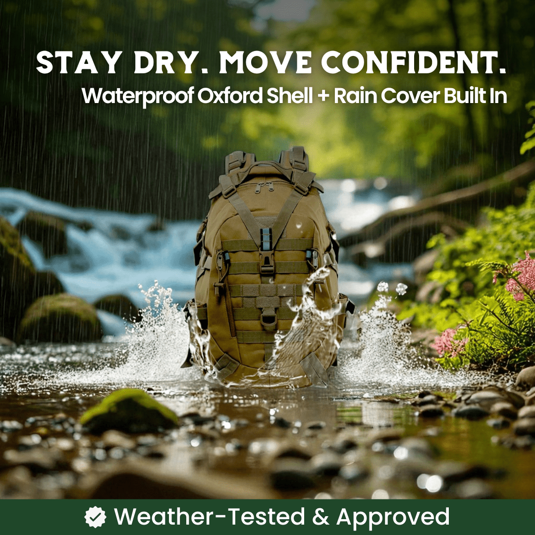 40L Outdoor Backpack with MOLLE System & Waterproof Military Construction