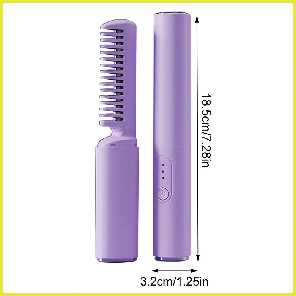 Glatzza Mini-Smoothing Brush — Silky smooth dream hair in 60 seconds that captivates all eyes!