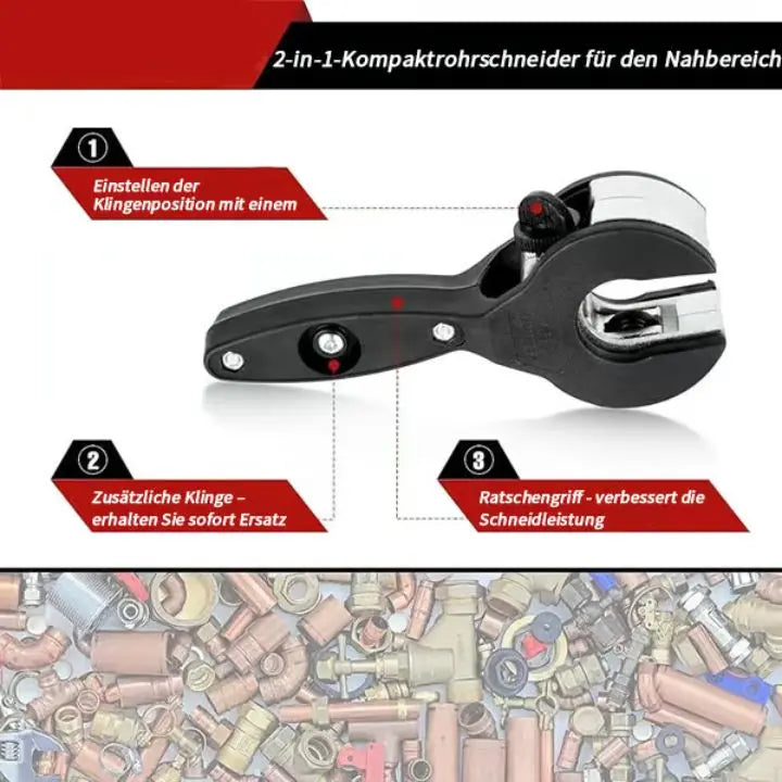 Ratchet Pipe Cutter – Precise Cuts for Copper & PVC