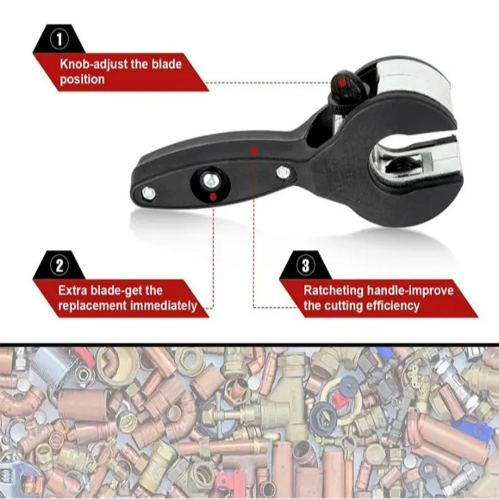 Ratchet cutter for pipes