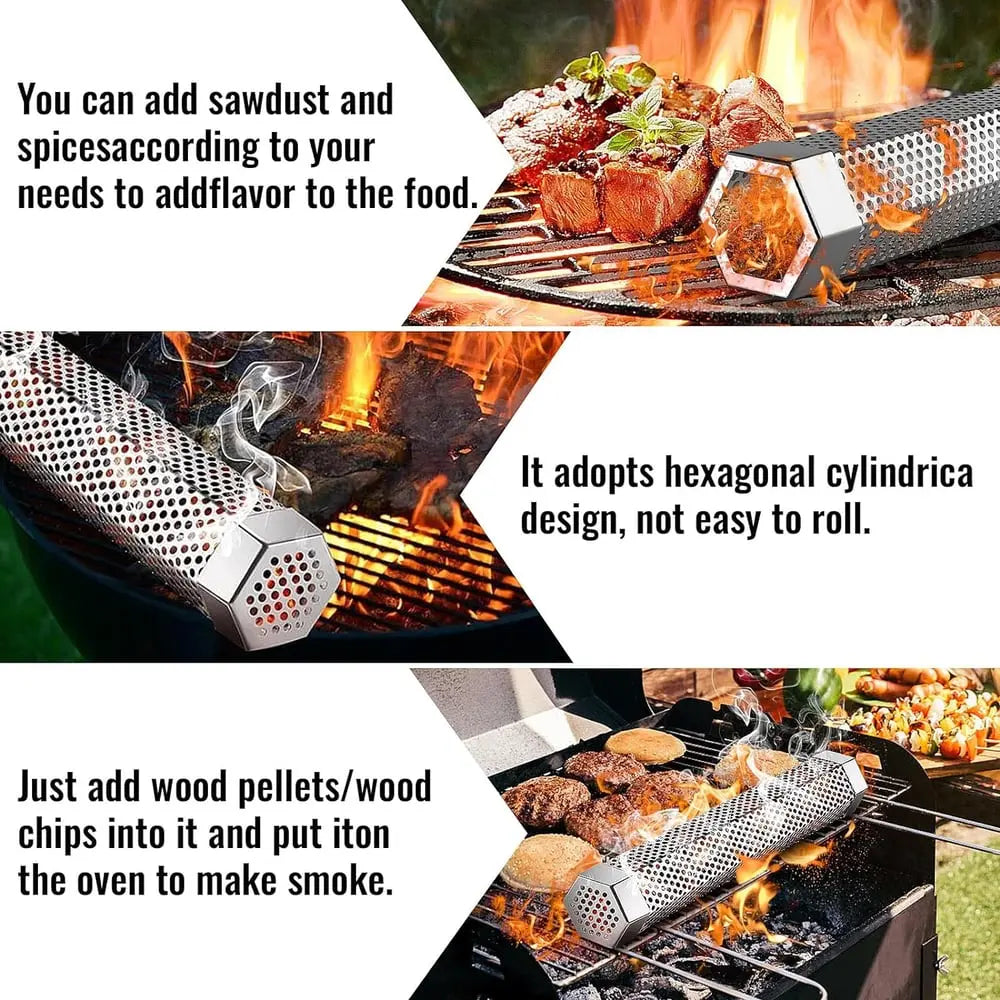 Stainless Steel Smoking Tube for All Grill Types