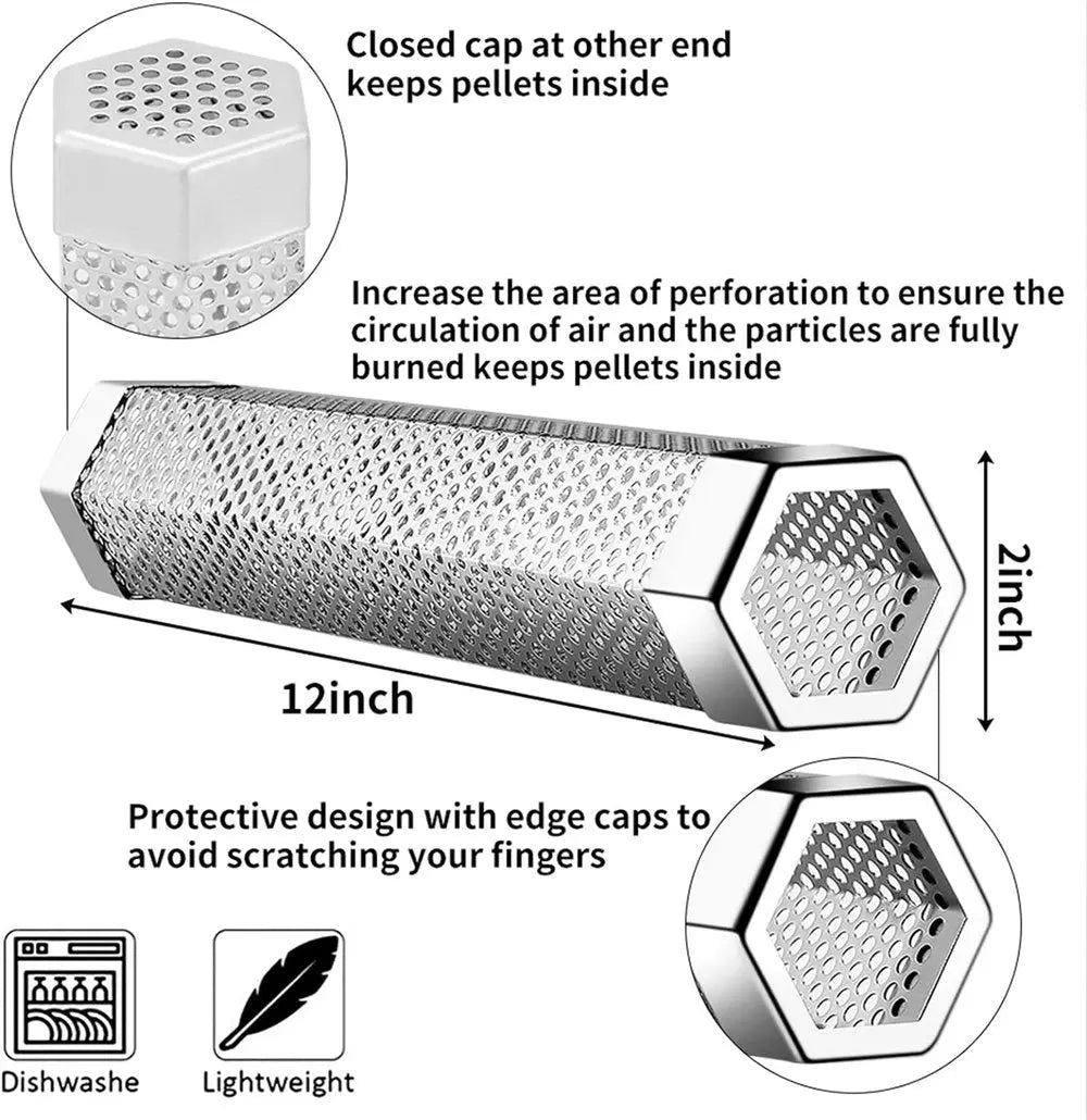 Stainless Steel Smoking Tube for All Grill Types