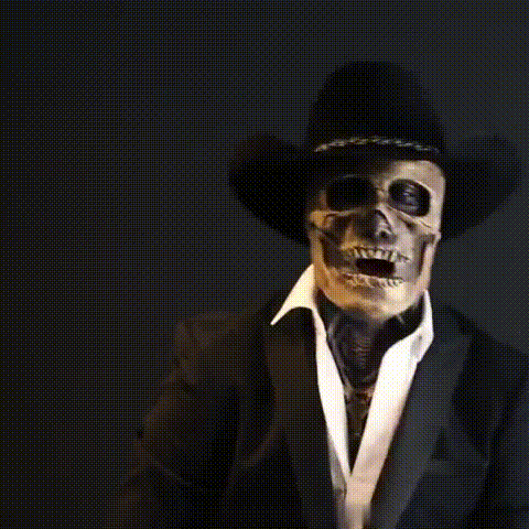 Halloween Skull Mask with Brain Detail