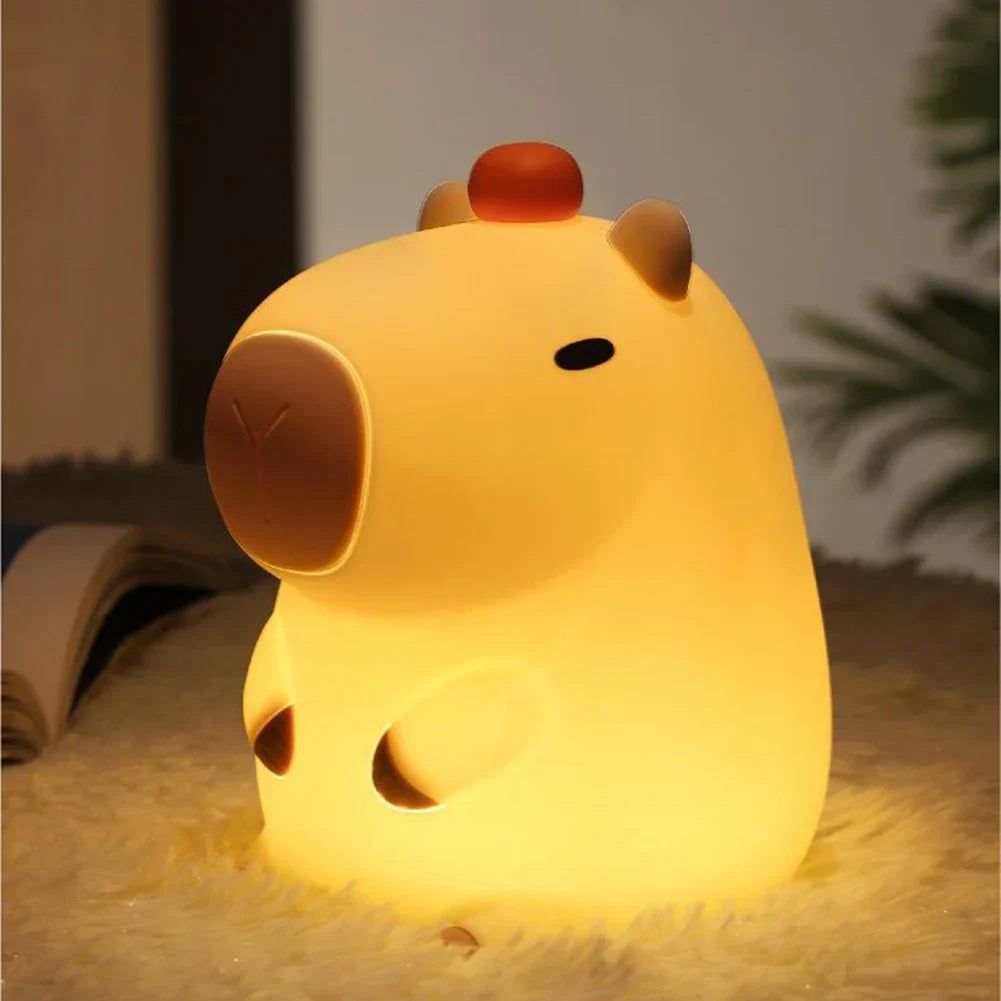 Capybara Light - Rechargeable Cartoon Capybara Silicone Night Light with 800mAh Battery