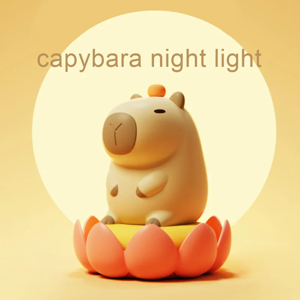 Capybara Light - Rechargeable Cartoon Capybara Silicone Night Light with 800mAh Battery