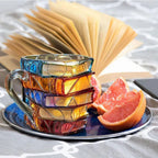 Handmade 3D Glass Mug in the Shape of a Book – Artistic Mug for Coffee and Tea, 350 ml