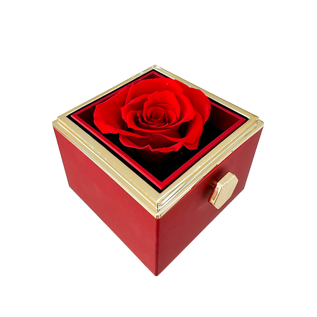 Gift Set Rose & Heart Necklace Light – Eternal Rose with Hidden Love Necklace