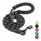 Tangle-Free Reflective Dog Leash – Durable Nylon, 1.8 Meters Long, 360-Degree Rotatable Hook for Safe Evening Walks