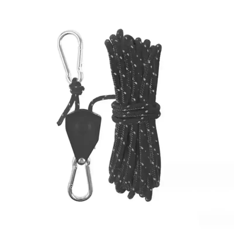 Reflective Outdoor Rope Set – With Carabiner, Hooks & Tensioner for Tent & Camping (4 Pieces)