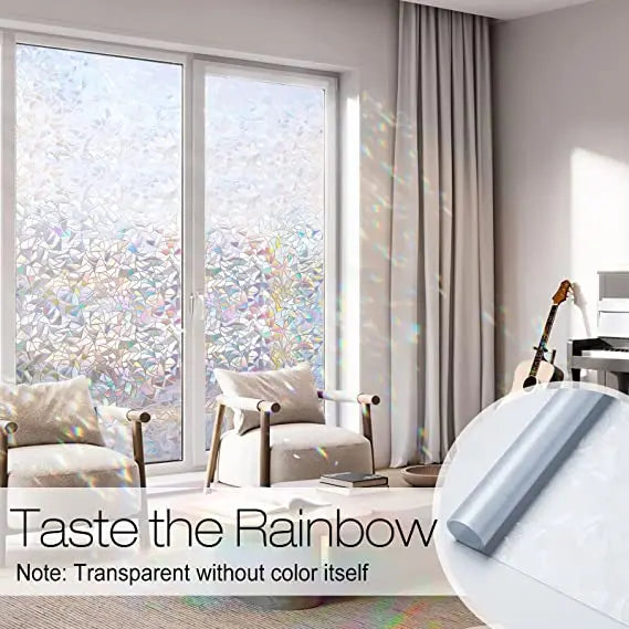 Rainbow Window Film – Color Play & UV PRedection without Adhesive