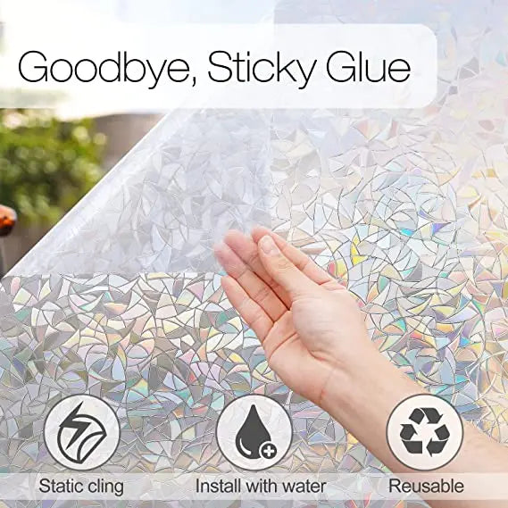 Rainbow Window Film – Color Play & UV PRedection without Adhesive