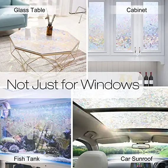 Rainbow Window Film – Color Play & UV PRedection without Adhesive