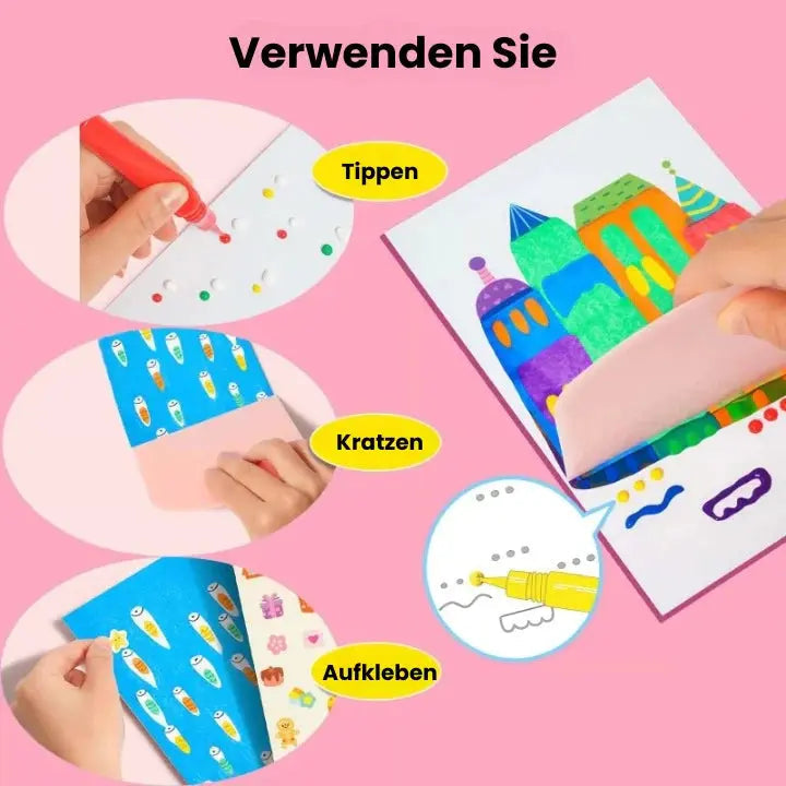 Rainbow Scratch Art Set – Creative Fun & Postcards in One