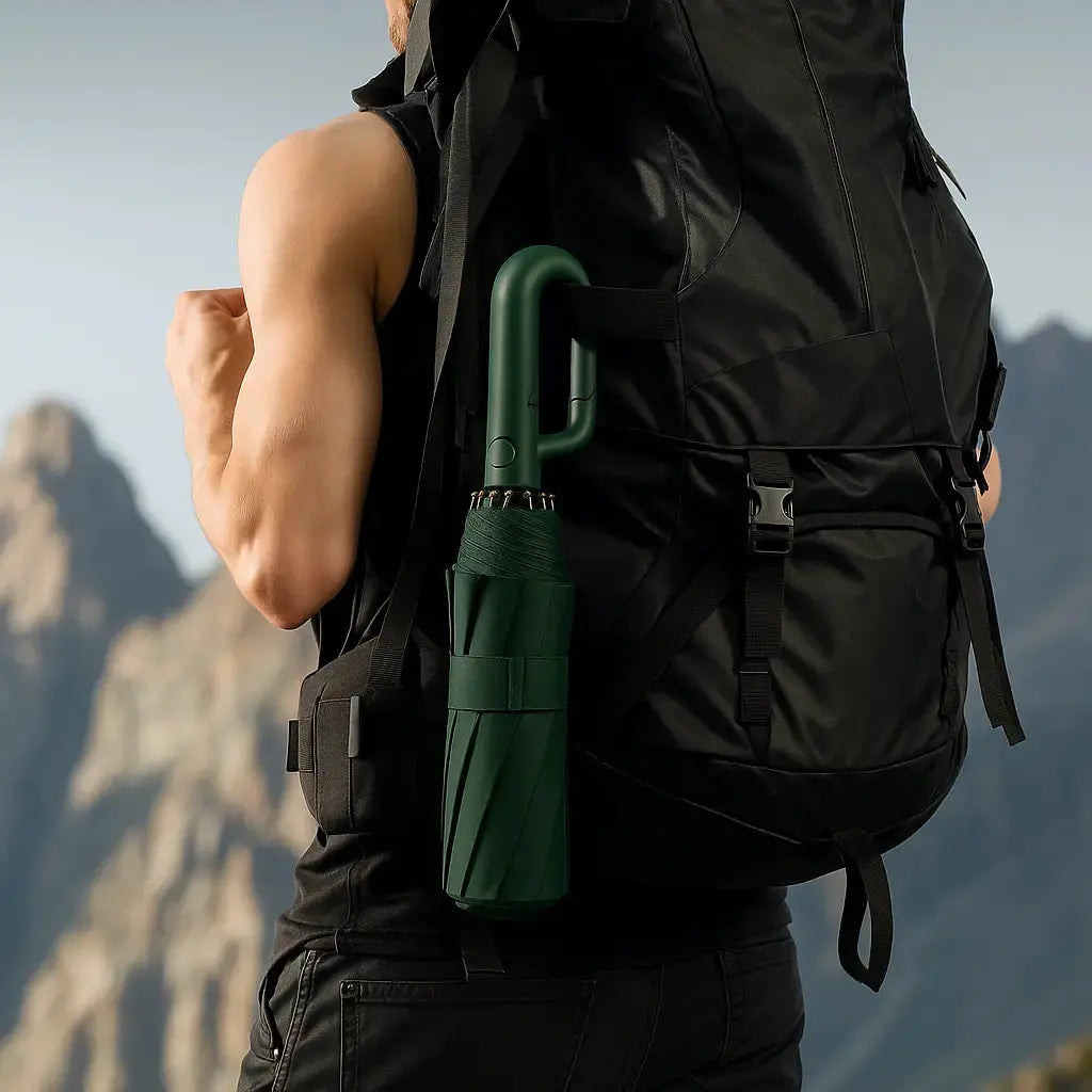 Umbrella with carabiner handle – award-winning design & maximum durability