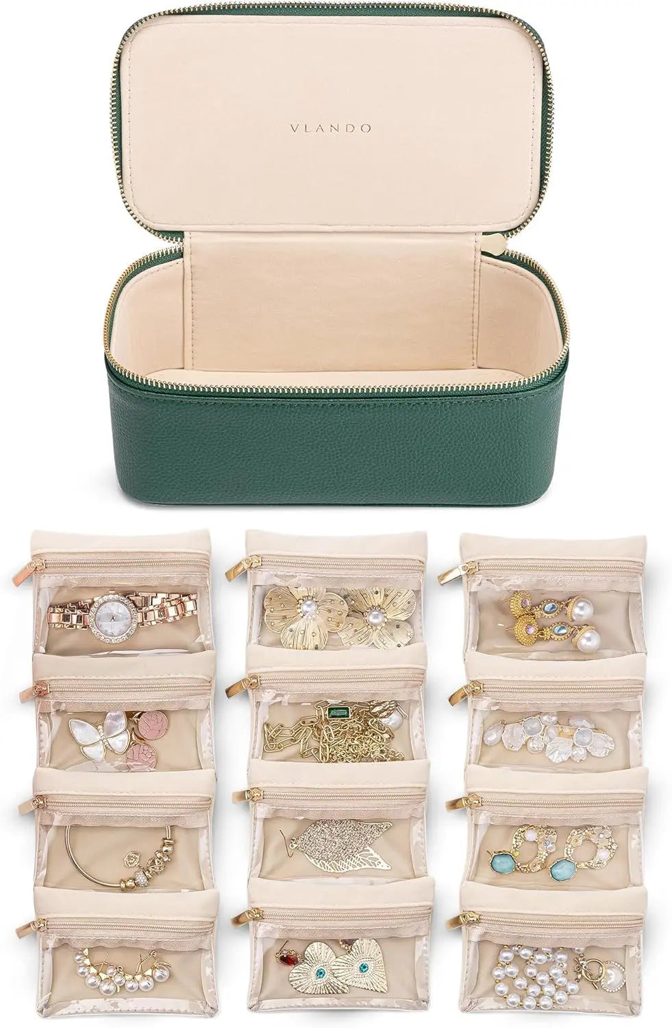 Jewelry box with transparent compartments – stored organized and pRedected