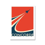 Retro Concorde Airplane Poster on Canvas