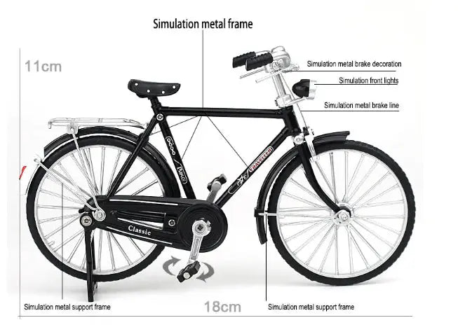 Retro bicycle model 1:8 scale