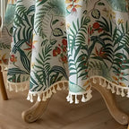Retro Floral Round Table Cloth