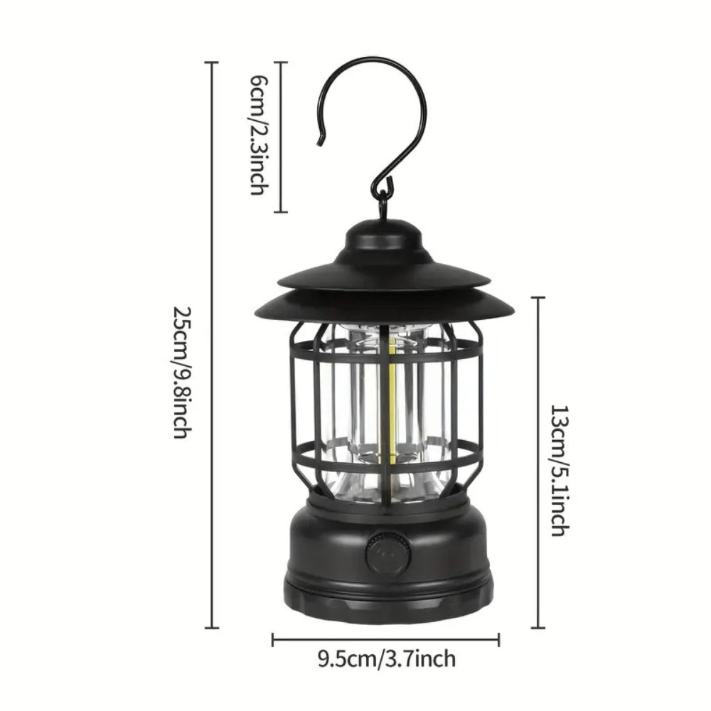 Retro Glow Camping Lantern Lamp