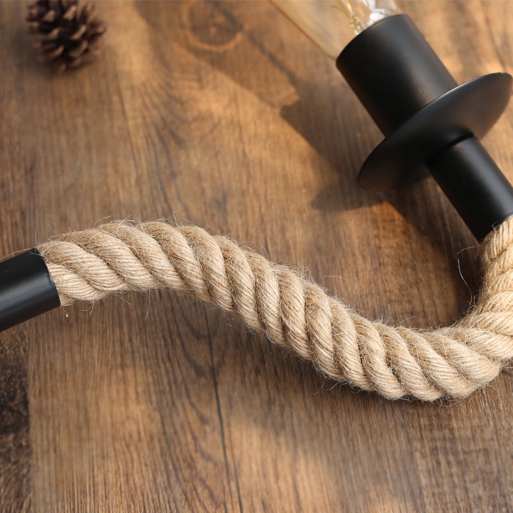 Retro Hemp Rope Industrial Loft Wall Lamp